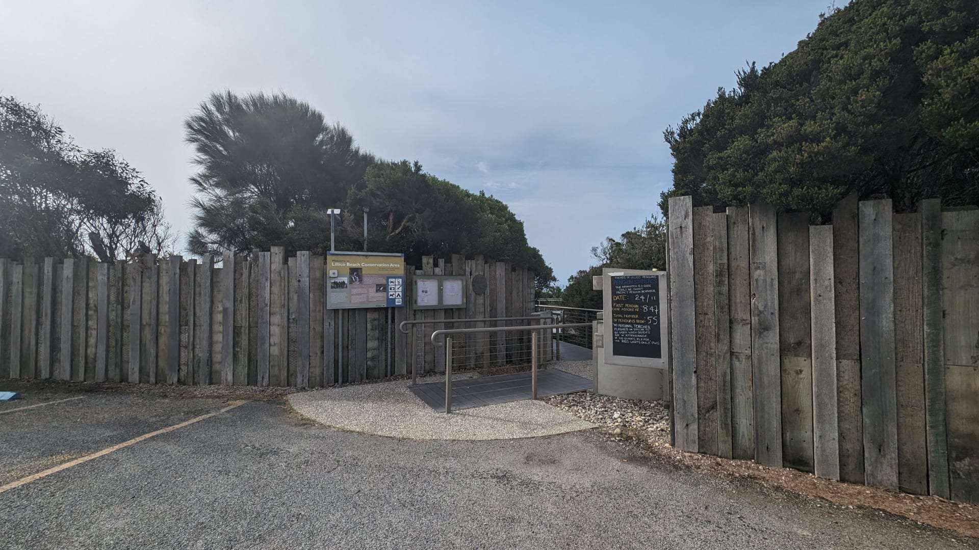 Entrance to Lullico Beach Conservation Area, Australia.